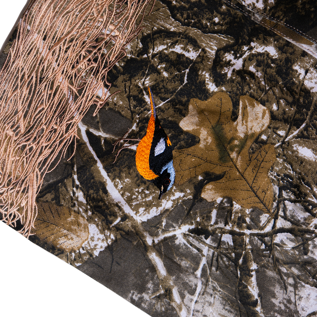 EMBROIDERED BIRD CARGO JORTS