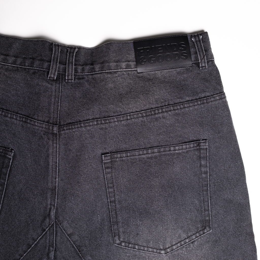 EMBROIDERED BIRD DENIM PANTS